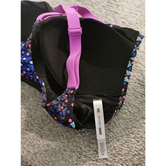 Victoria's Secret VSX bra black pink purple multicolor size 32 D - Picture 4 of 4